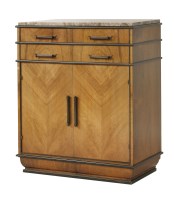 Lot 597 - An Art Deco walnut and rosewood cabinet