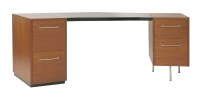 Lot 648 - A teak desk