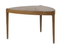 Lot 707 - A walnut disc-shaped coffee table