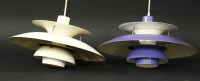 Lot 745 - Two Louis Poulsen PH5 hanging light pendants