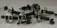 Lot 751 - A suite of Louis Poulsen black enamelled wall and ceiling lights