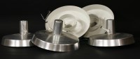 Lot 767 - Ten chrome hanging light pendants