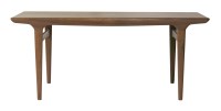 Lot 768 - A teak draw-leaf dining table