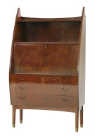 Lot 771 - A Danish walnut bureau