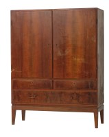 Lot 795 - A Danish walnut cupboard