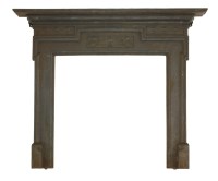 Lot 481 - An Art Nouveau cast iron mantelpiece