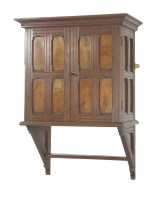 Lot 478 - A walnut wall cabinet