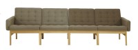 Lot 670 - A 'Moduline' oak settee
