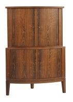 Lot 790 - A Danish rosewood corner cabinet