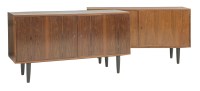 Lot 797 - A matched pair of Danish rosewood side cabinets