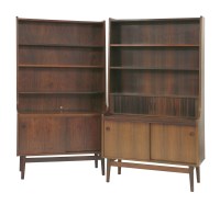 Lot 806 - Two Danish rosewood bookcase cabinets