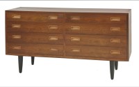 Lot 811 - A Danish rosewood eight-drawer chest