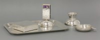 Lot 194 - A WMF plated smoker's desk set