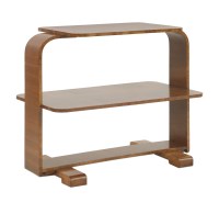 Lot 500 - An Art Deco walnut two-tier occasional table