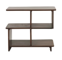Lot 501 - An Art Deco walnut three-tier book table
