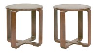 Lot 522 - A pair of Art Deco mahogany occasional tables