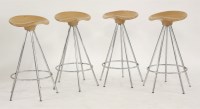 Lot 716 - Four contemporary bar stools