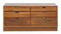 Lot 737 - A rosewood six-drawer chest
