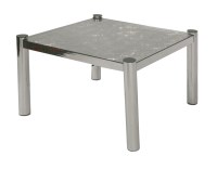 Lot 747 - A contemporary glass and chrome coffee table