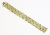 Lot 440 - A 14ct gold flat brick link bracelet