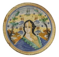 Lot 43 - A Spanish maiolica Dish