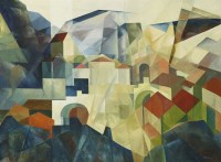 Lot 381 - ...Trowbridge
A CUBIST LANDSCAPE 
Signed and dated '73