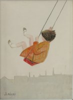 Lot 383 - Janet Ledger (b.1934)
CHILD ON A SWING 
Signed l.r.