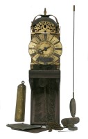 Lot 259 - A brass lantern clock