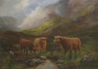 Lot 223 - Peter Graham RA RSA (1836-1921)
HIGHLAND CATTLE
Signed and dated 1896