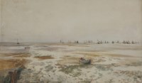 Lot 164 - Thomas Bush Hardy (1842-1897)
FISHING BOATS OFF THE COAST AT WHITSTABLE
Signed