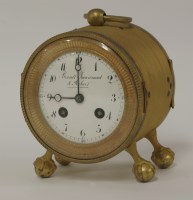 Lot 267 - A gilt drum table clock