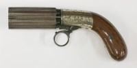 Lot 131 - A Reilly's six shot 'pepperpot' pistol