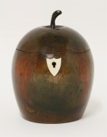 Lot 44 - A fruitwood tea caddy
