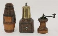 Lot 74 - A Georgian lignum vitae coffee grinder