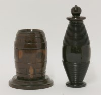 Lot 75 - A Georgian lignum vitae spice grinder