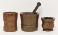 Lot 80 - Three treen mortars
18th century