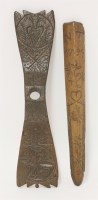 Lot 90 - Two treen love tokens