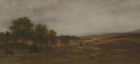 Lot 165 - Waller Hugh Paton RSA RSW (1828-1895)
AN EXTENSIVE LANDSCAPE WITH A RIVER IN THE DISTANCE
Signed l.r. and dated 1888 l.l.