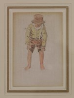 Lot 159 - John Varley OWS (1778-1842)
A BOY CARRYING A BASKET
Watercolour
10 x 5.5cm;
and three others