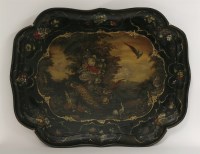 Lot 58 - A papier mâché tray