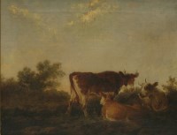 Lot 222 - Circle of William Shayer (1787-1879)
CATTLE RESTING
Oil on canvas
36 x 45cm