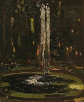 Lot 233 - Alexander Jamieson (1873-1937)
'FOUNTAIN IN FRANCE'
Signed l.c.