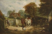 Lot 207 - Samuel Joseph Clark (1834-1912)
A FARMYARD
Signed l.l.