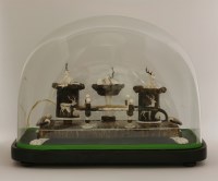 Lot 35 - A German horn and ivory inkstand