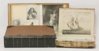 Lot 212 - THREE SCRAP ALBUMS:
With some interesting drawings and watercolours