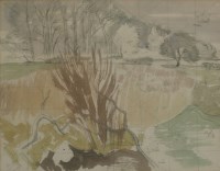 Lot 331 - John Northcote Nash RA (1893-1977)
LANDSCAPE NEAR KESSINGLAND
Signed l.l. pencil