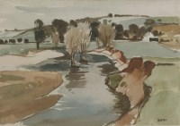Lot 332 - Donald McIntyre RA (1923-2009)
'SPRING RIVER NO. 2'
Signed with initials l.r.