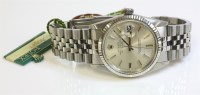 Lot 612 - A gentleman's stainless steel Rolex 16014 Oyster Perpetual Datejust
