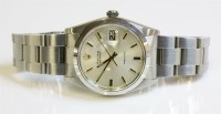 Lot 613 - A gentleman's stainless steel Rolex 6694 Oysterdate precision