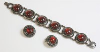 Lot 50 - A sterling silver Danish modernist bracelet